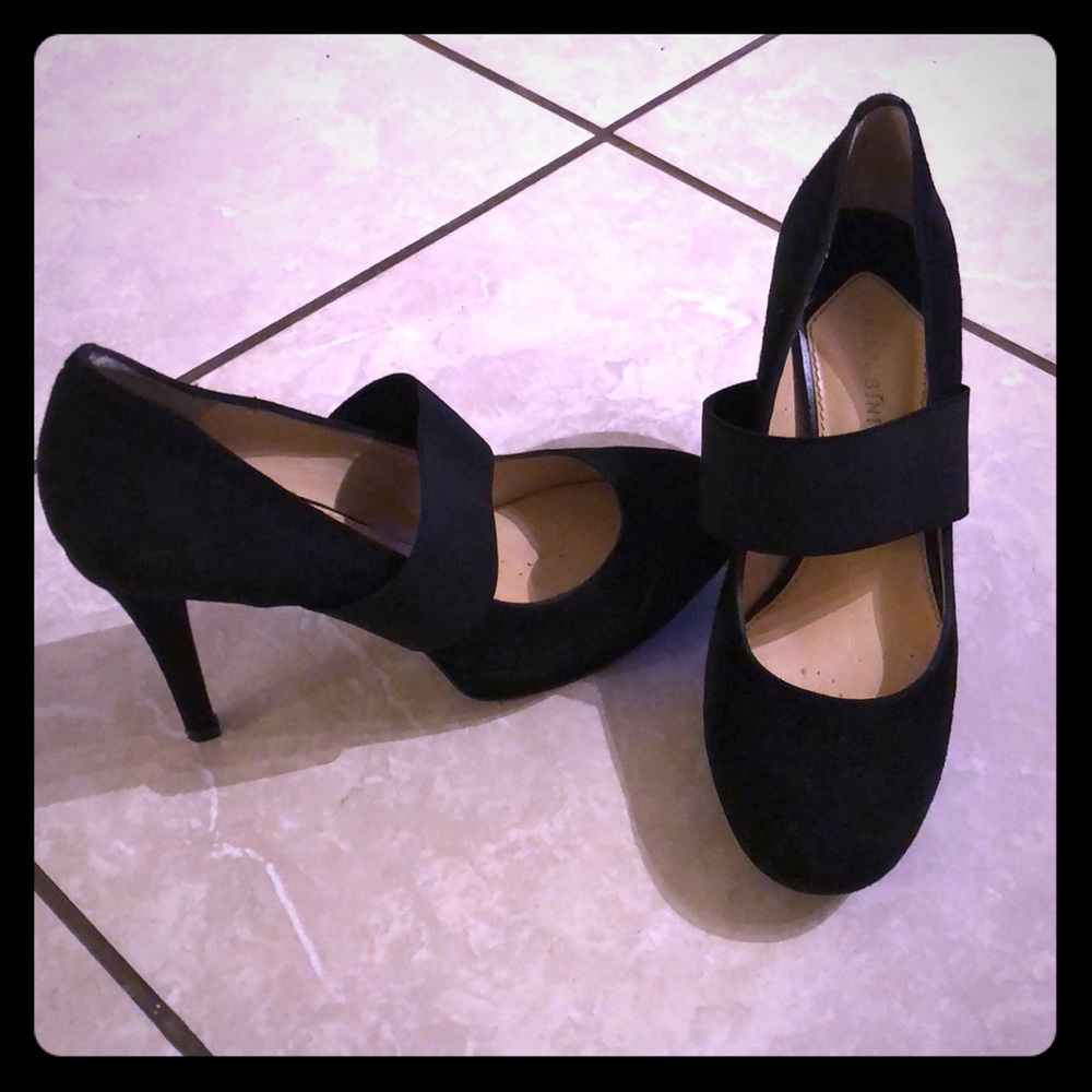 Gianni Bini black suede stiletto heels 9 m - Picture 1 of 4
